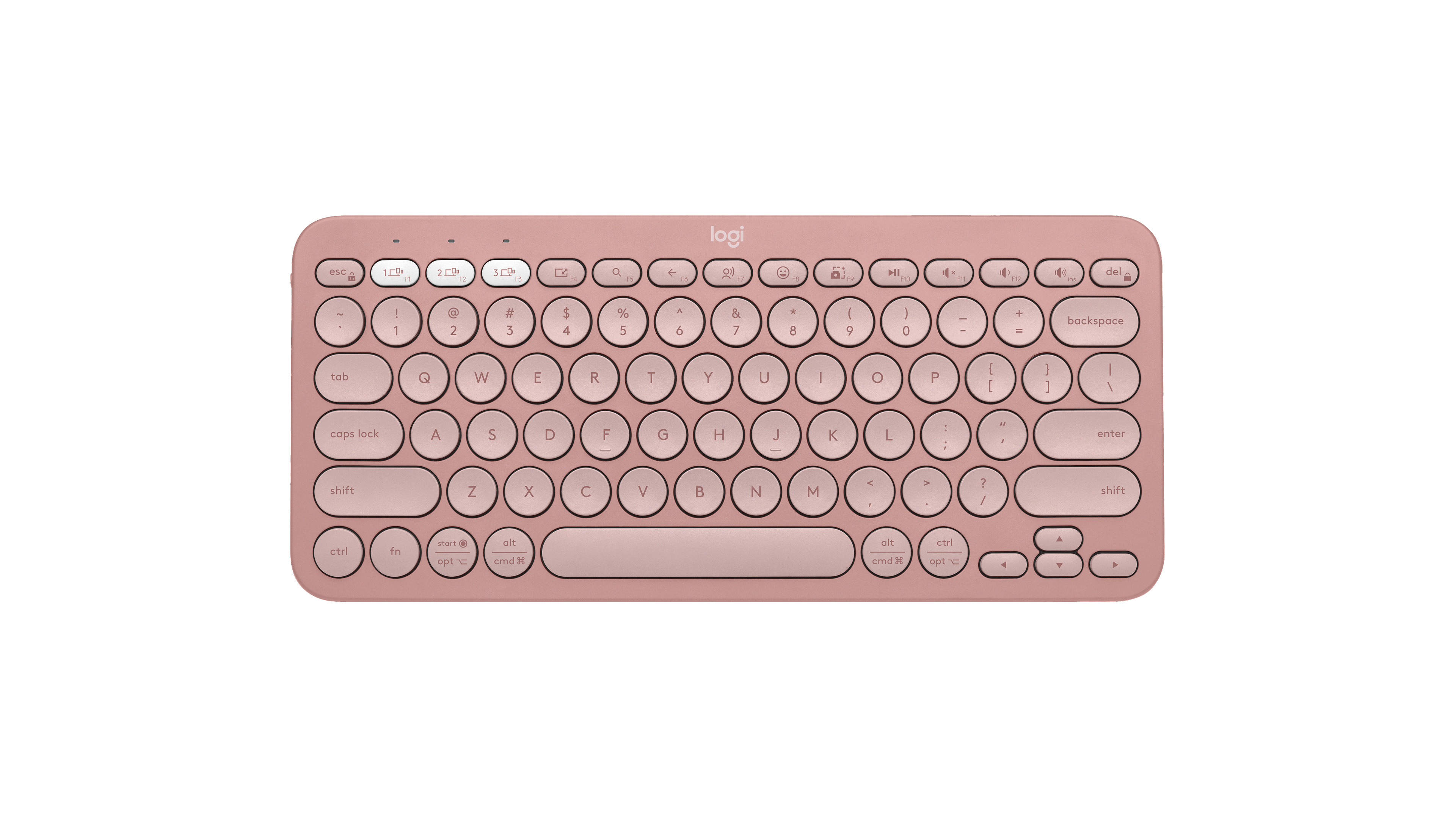 Logitech Pebble Keys 2 K380s en Tonal Rose